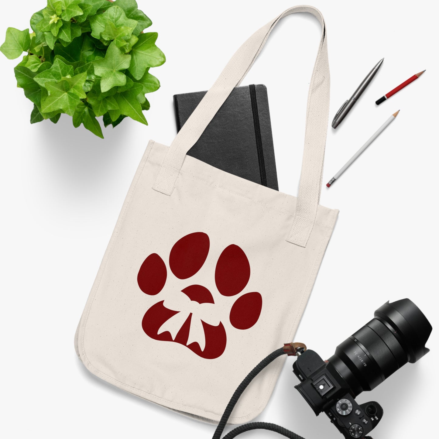 Organic Canvas Tote Bag Dog