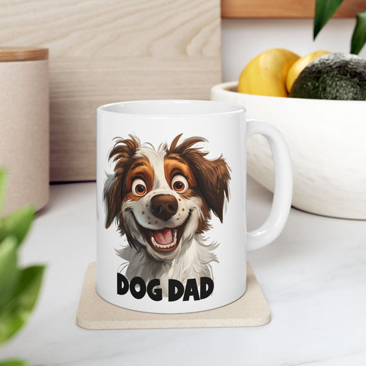 Ceramic Mug, (11oz, 15oz) Dog Dad